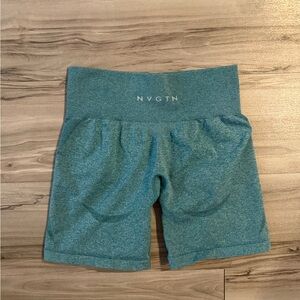 NVGTN Contour Seamless Shorts in Teal. Size: S